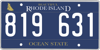 RI license plate 819631