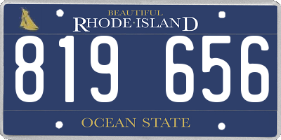 RI license plate 819656