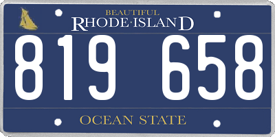 RI license plate 819658