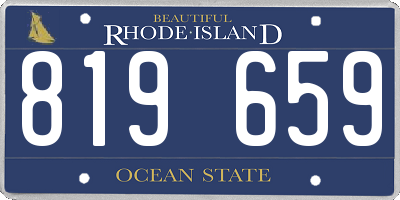 RI license plate 819659