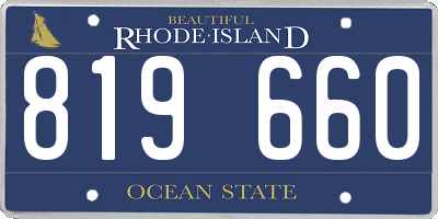 RI license plate 819660