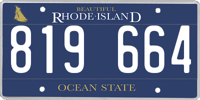 RI license plate 819664