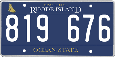 RI license plate 819676