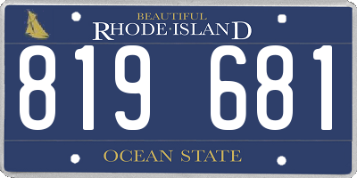 RI license plate 819681