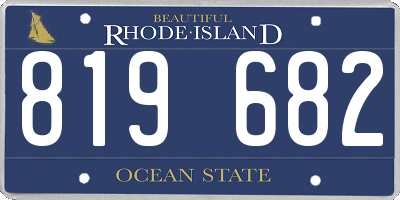 RI license plate 819682