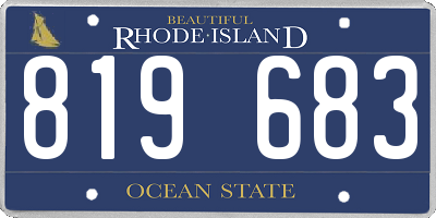 RI license plate 819683
