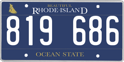 RI license plate 819686