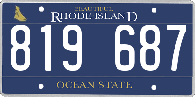 RI license plate 819687