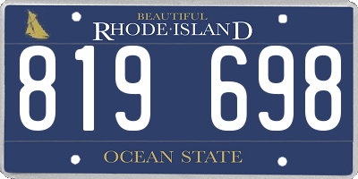 RI license plate 819698