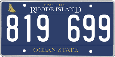 RI license plate 819699