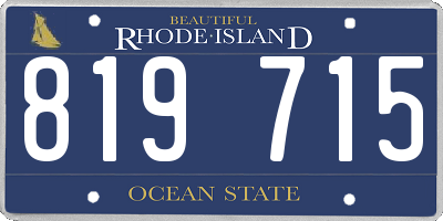 RI license plate 819715