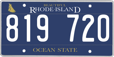 RI license plate 819720