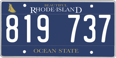 RI license plate 819737