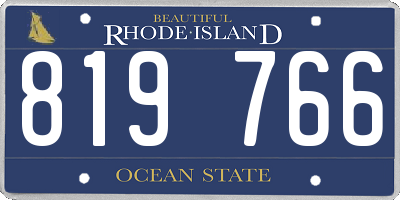 RI license plate 819766