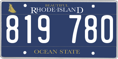 RI license plate 819780