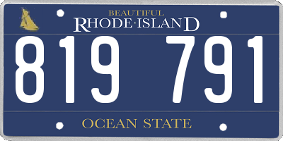 RI license plate 819791