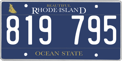RI license plate 819795