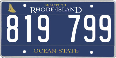 RI license plate 819799