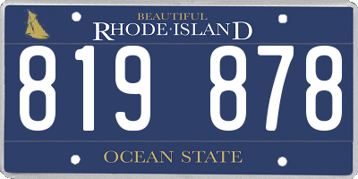RI license plate 819878