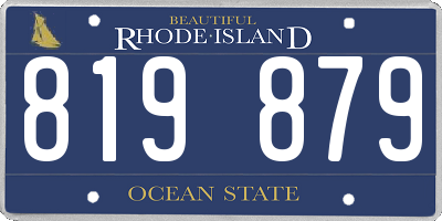 RI license plate 819879