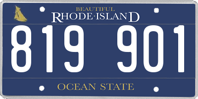 RI license plate 819901