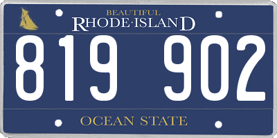 RI license plate 819902