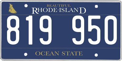 RI license plate 819950