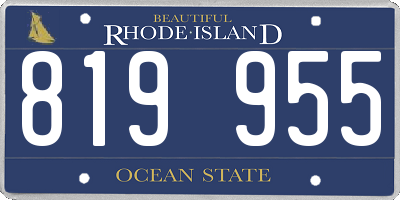 RI license plate 819955