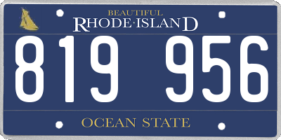 RI license plate 819956