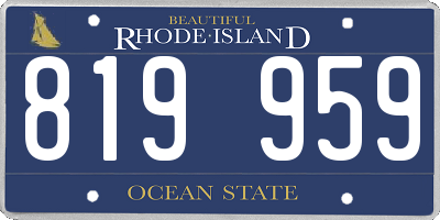 RI license plate 819959