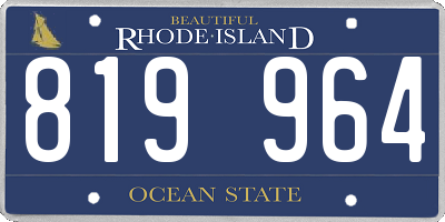 RI license plate 819964