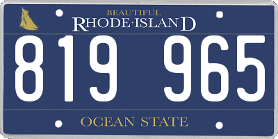 RI license plate 819965