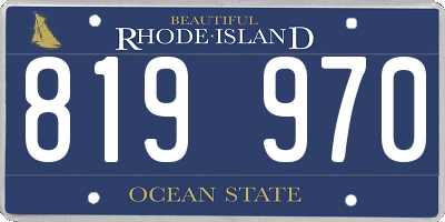 RI license plate 819970