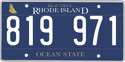 RI license plate 819971