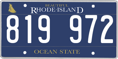 RI license plate 819972