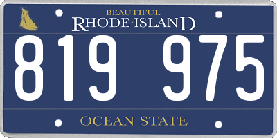 RI license plate 819975