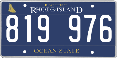 RI license plate 819976