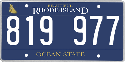 RI license plate 819977