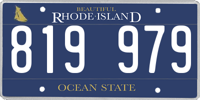 RI license plate 819979