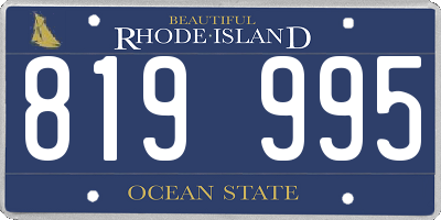 RI license plate 819995