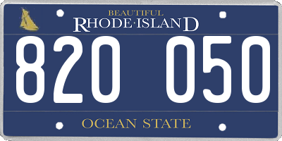 RI license plate 820050