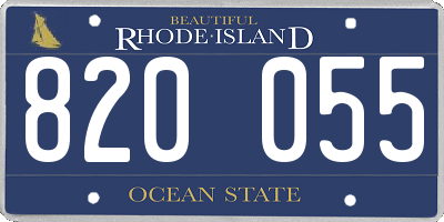 RI license plate 820055