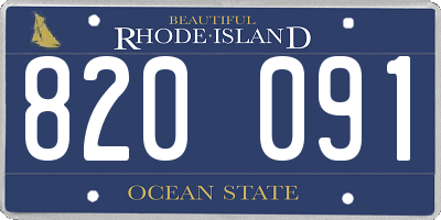 RI license plate 820091