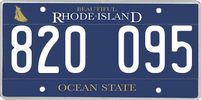 RI license plate 820095