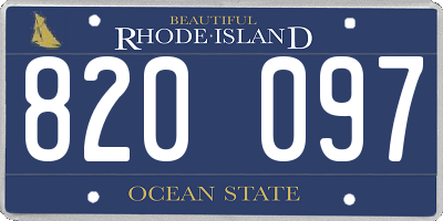 RI license plate 820097