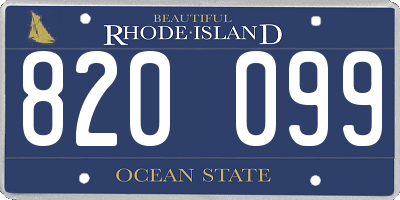 RI license plate 820099