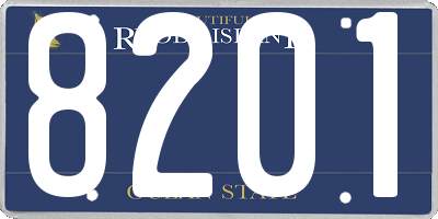 RI license plate 8201