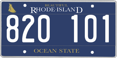 RI license plate 820101