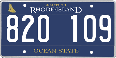 RI license plate 820109