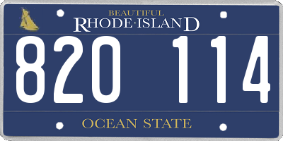 RI license plate 820114